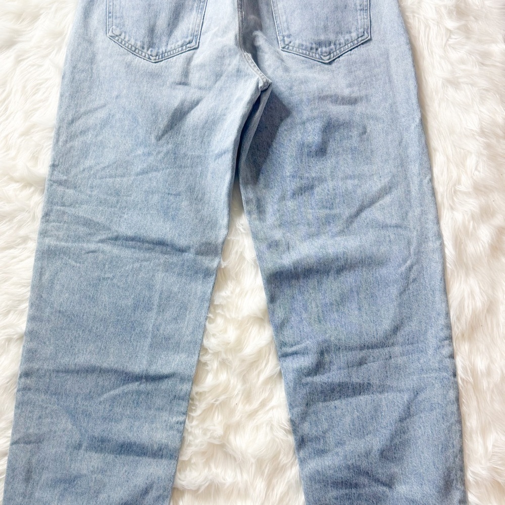 Agolde High Rise Relaxed Straight Jeans in Light Blue Wash - Picture 6 of 8